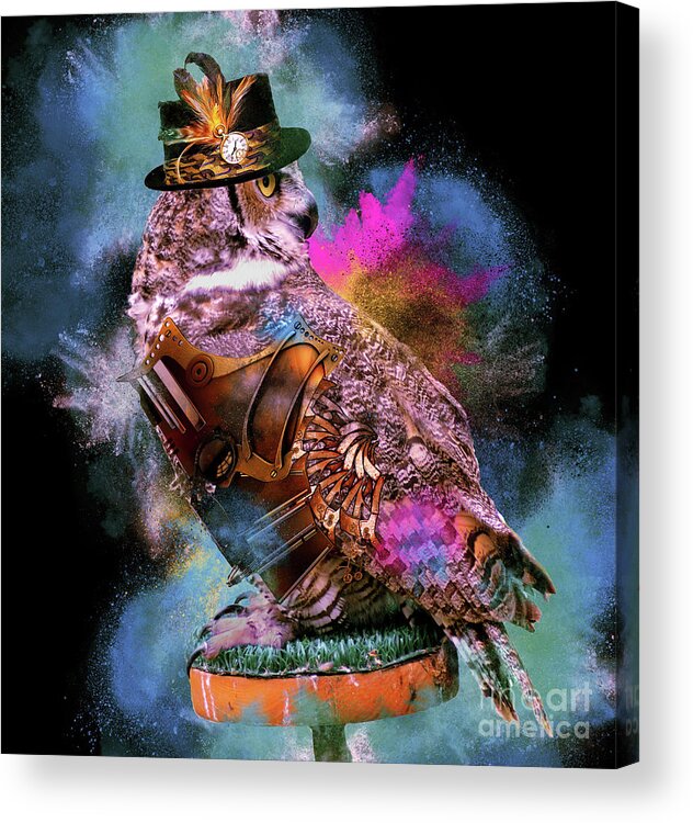 Surreal Acrylic Print featuring the digital art The Greatest Showman by Kathy Kelly