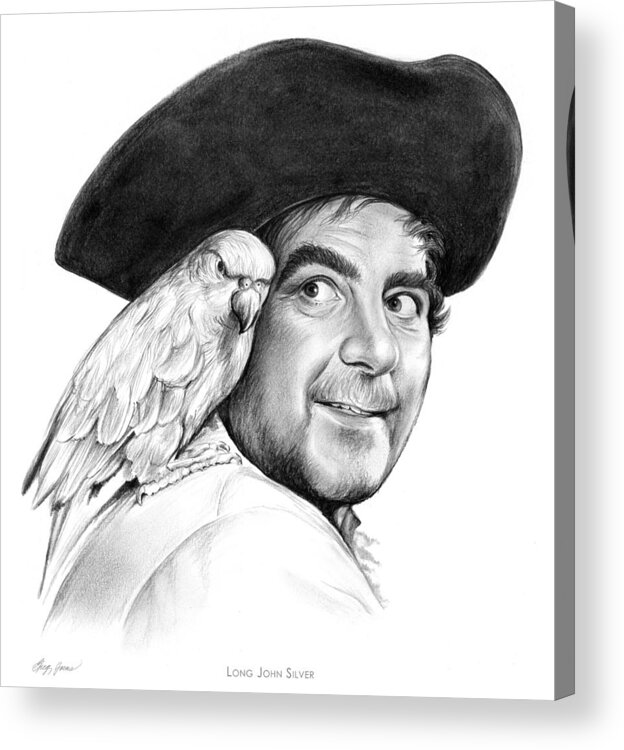 Celebrities Acrylic Print featuring the drawing Treasure Island by Greg Joens