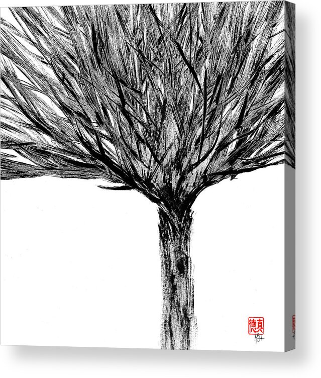 Tree Acrylic Print featuring the painting The Monk's Tree by Peter Cutler