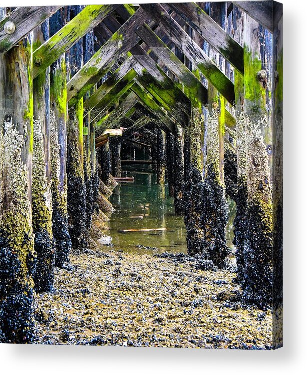 Ocean Acrylic Print featuring the photograph Under The Boardwalk by Rand Ningali