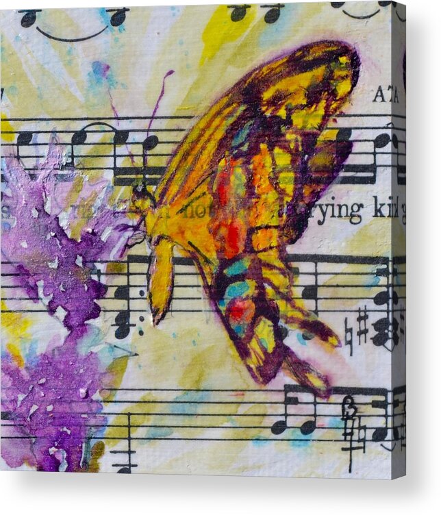 Butterfly Acrylic Print featuring the painting Wings II by Beverley Harper Tinsley