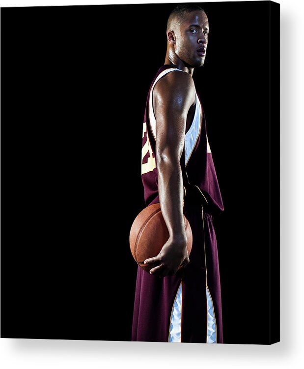 Three Quarter Length Acrylic Print featuring the photograph Basketball Player #1 by Patrik Giardino