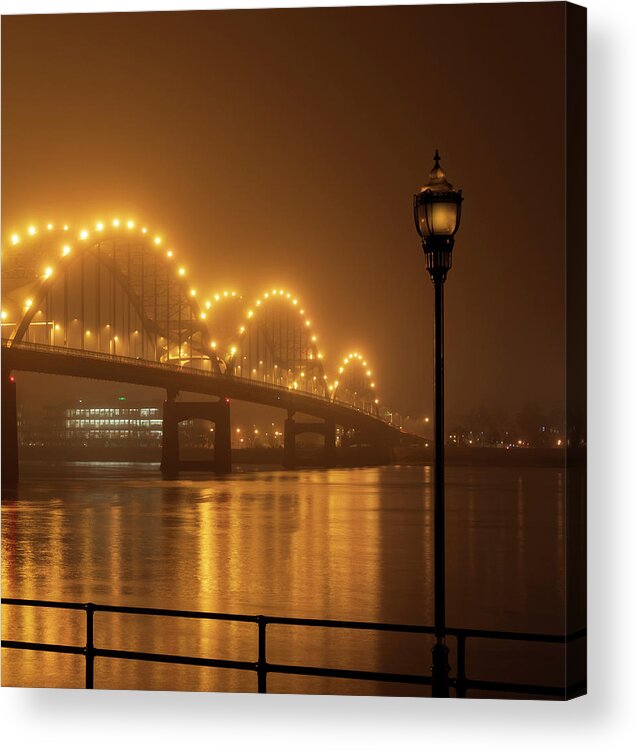 Lamppost Acrylic Print featuring the photograph Lamp Post by River #1 by Sandra J's