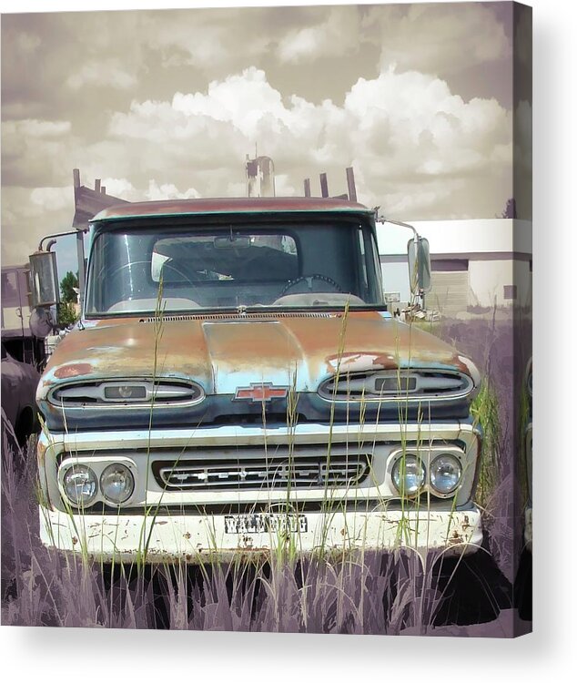 Chevrolet Truck Acrylic Print featuring the photograph Old Chevy Truck S by Cathy Anderson