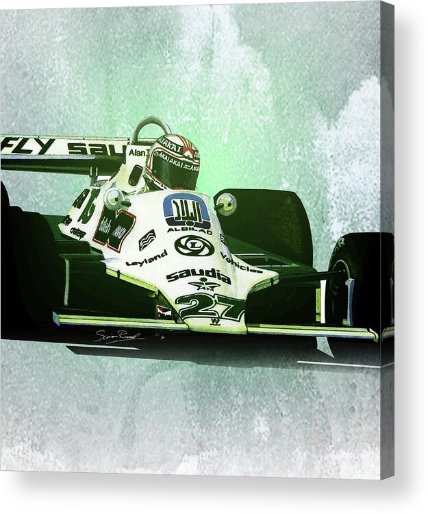 Art Acrylic Print featuring the painting 1980 Williams FW07B by Simon Read