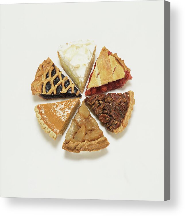 Pecan Pie Acrylic Print featuring the photograph Assorted Pie Slices by Laura Johansen