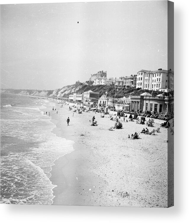 Crowd Acrylic Print featuring the photograph Bournemouth Beach by Evening Standard