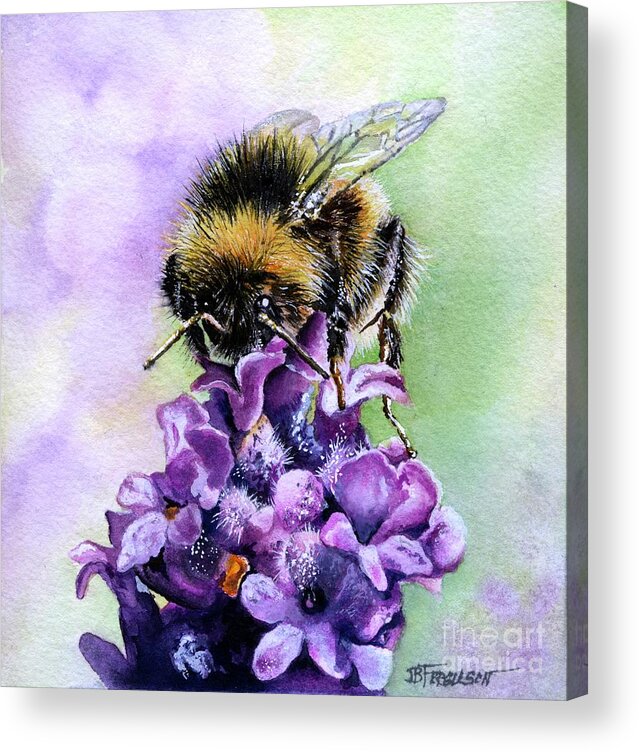 Bee Acrylic Print featuring the painting Bumblebee by Jeanette Ferguson
