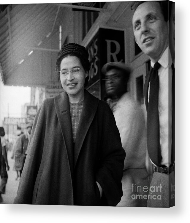 Mid Adult Women Acrylic Print featuring the photograph Civil Rights Leader Rosa Parks by Bettmann