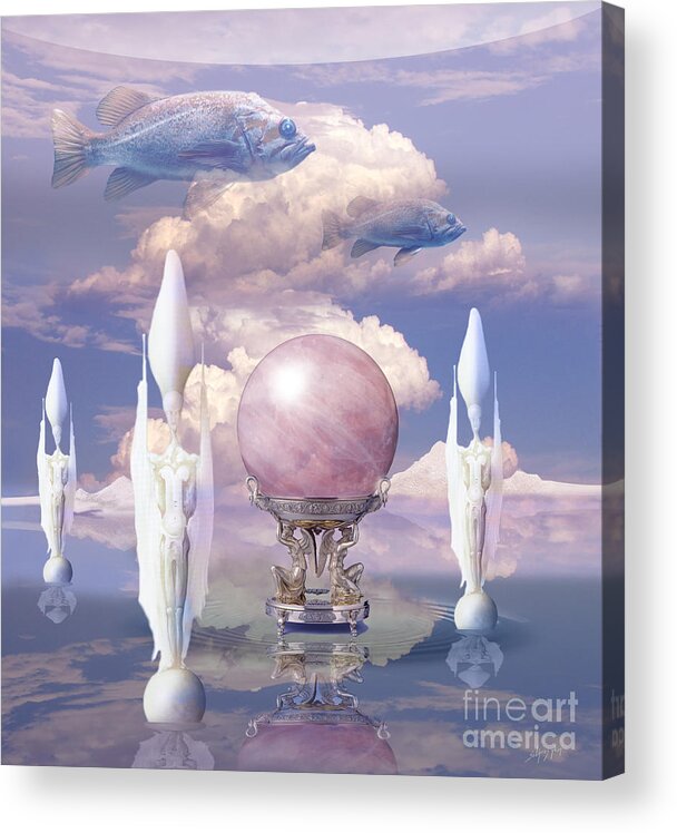 Crystal Ball Acrylic Print featuring the digital art Crystal ball by Alexa Szlavics