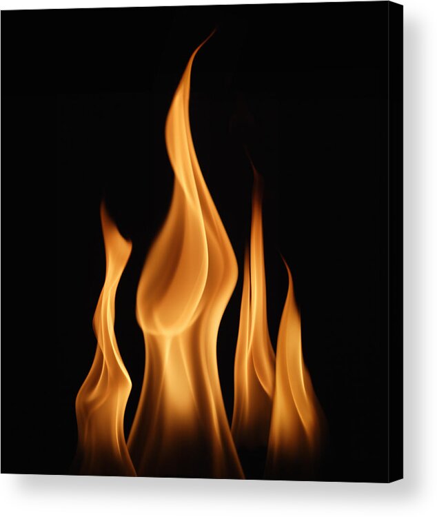 Orange Color Acrylic Print featuring the photograph Flames Of Fire by Paul Taylor
