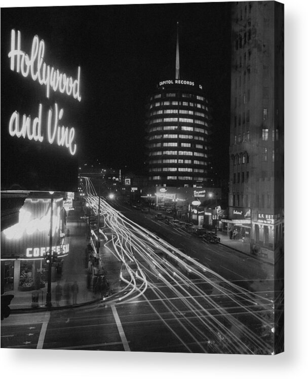 1950-1959 Acrylic Print featuring the photograph Hollywood And Vine by Authenticated News