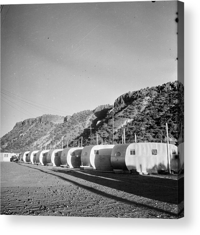 1950-1959 Acrylic Print featuring the photograph Los Alamos Caravans by Doreen Spooner