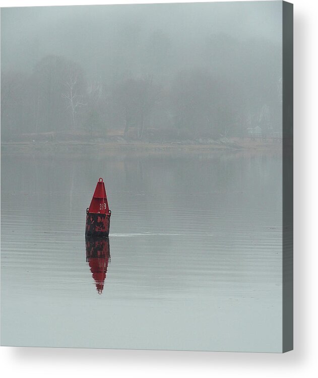 2018 Acrylic Print featuring the photograph Maine Fog - 4043934 by Deidre Elzer-Lento