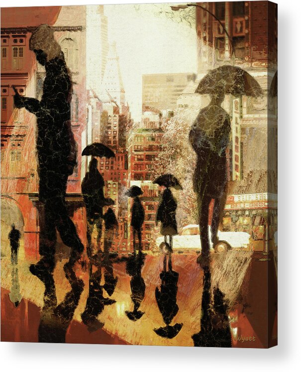 Rainy Day Acrylic Print featuring the digital art Rainy Afternoon by Regina Wyatt