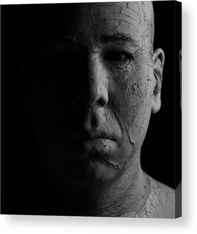 Clay Acrylic Print featuring the photograph Shadowman by Mike Melnotte