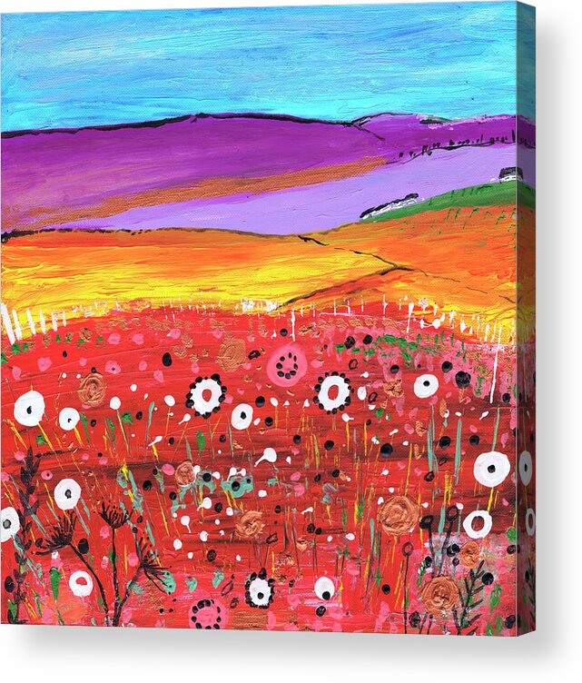 Springtime Flowers Acrylic Print featuring the painting Springtime Flowers by Caroline Duncan Art