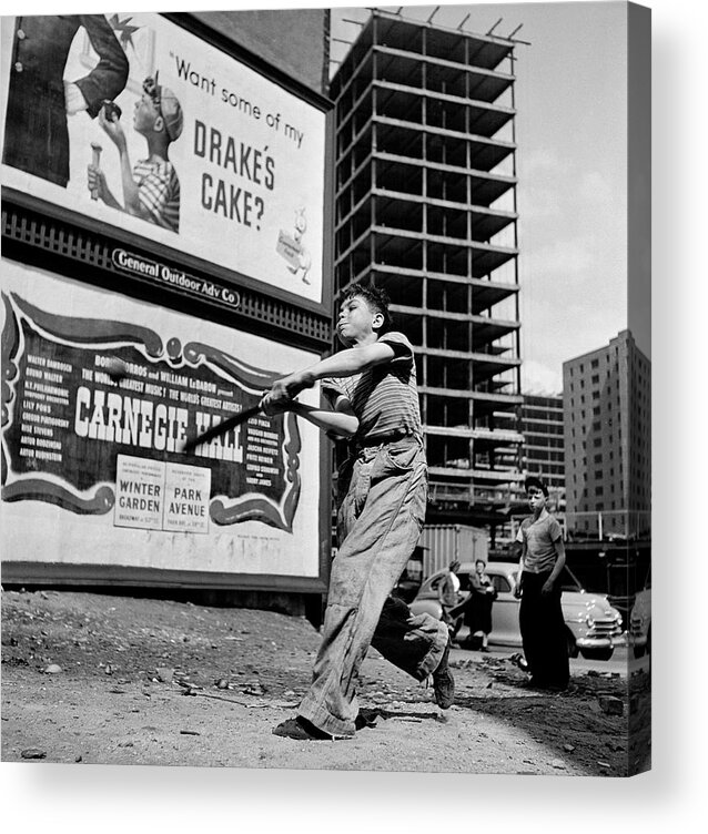 Movie Acrylic Print featuring the photograph Stickball by Ralph Morse