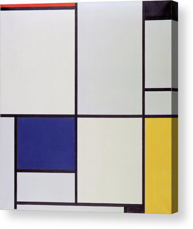 De Stijl Acrylic Print featuring the painting Tableau I by Piet Mondrian