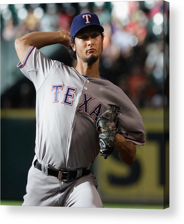 American League Baseball Acrylic Print featuring the photograph Yu Darvish #1 by Bob Levey