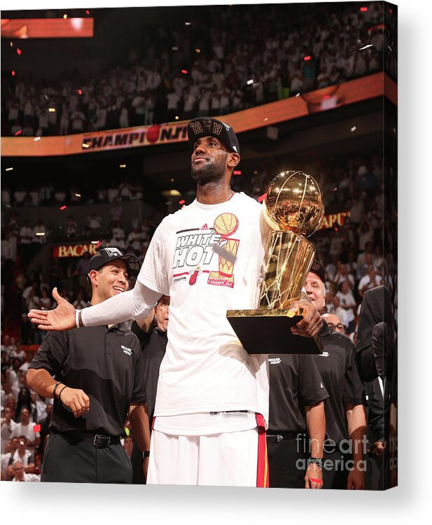 Playoffs Acrylic Print featuring the photograph Lebron James #22 by Nathaniel S. Butler