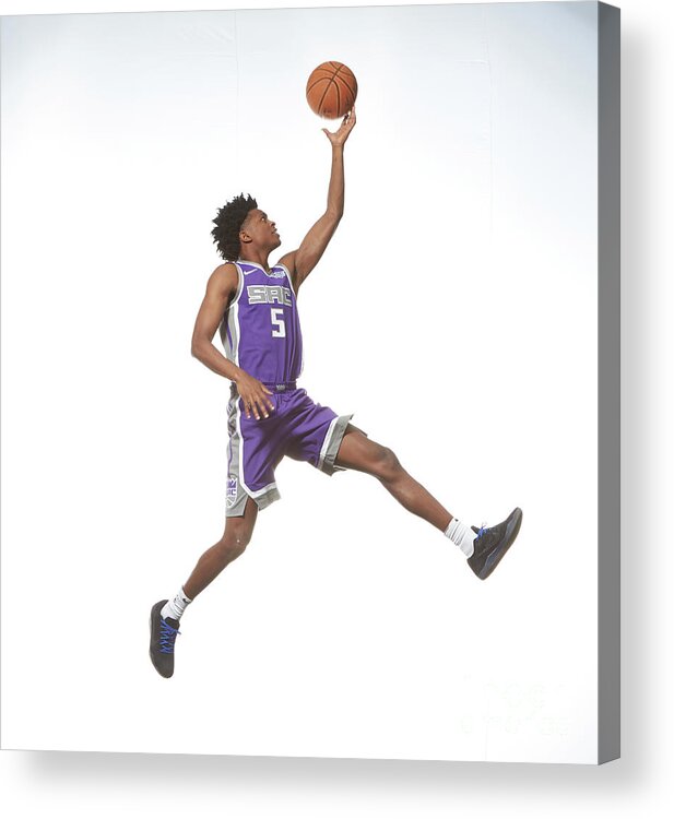 Nba Pro Basketball Acrylic Print featuring the photograph De'aaron Fox by Nathaniel S. Butler