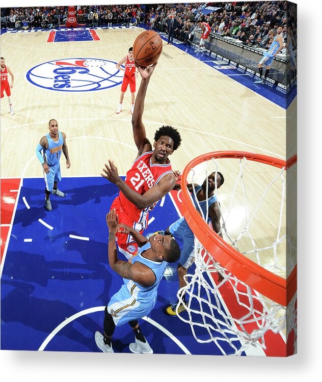 Joel Embiid Acrylic Print featuring the photograph Joel Embiid #33 by Jesse D. Garrabrant