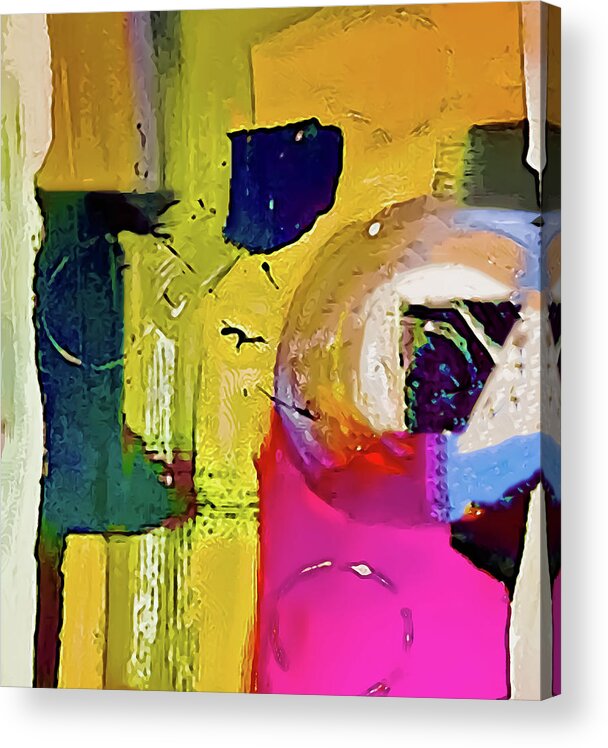 Abstract Acrylic Print featuring the painting Abstract Acrylic Fun by Lisa Kaiser