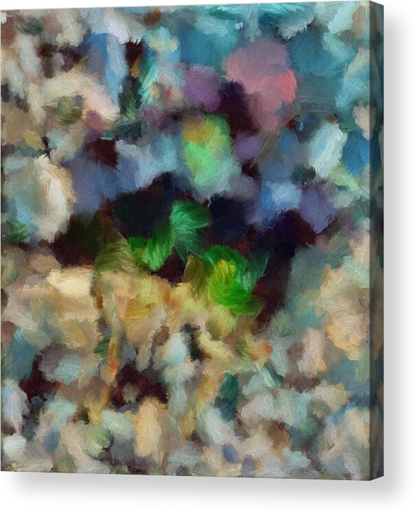 Abstract Acrylic Print featuring the mixed media Abstract Petals by Christopher Reed