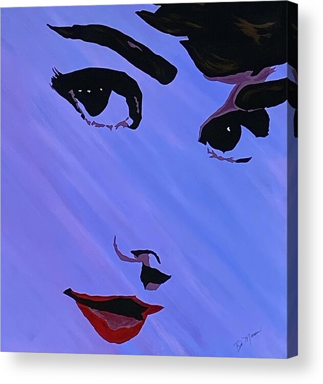  Acrylic Print featuring the painting Audrey Hepburn by Bill Manson