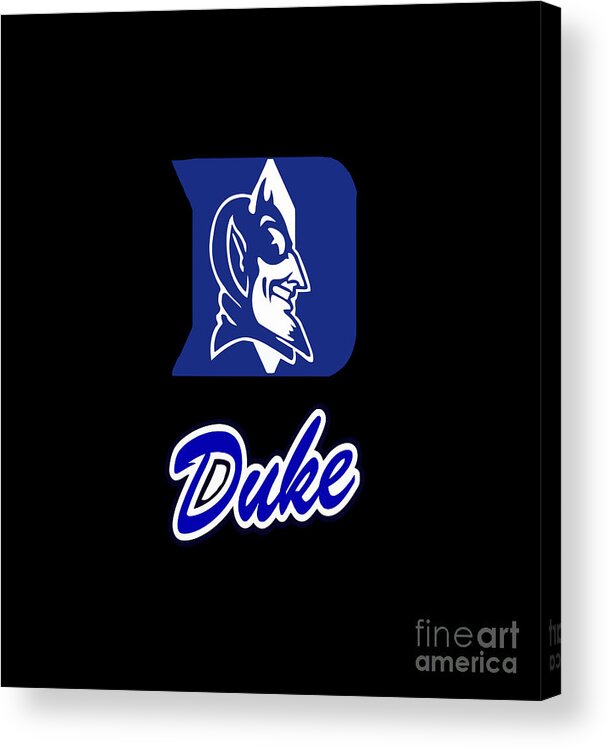 University T-shirts Acrylic Print featuring the digital art Blue Devil by Rock Star