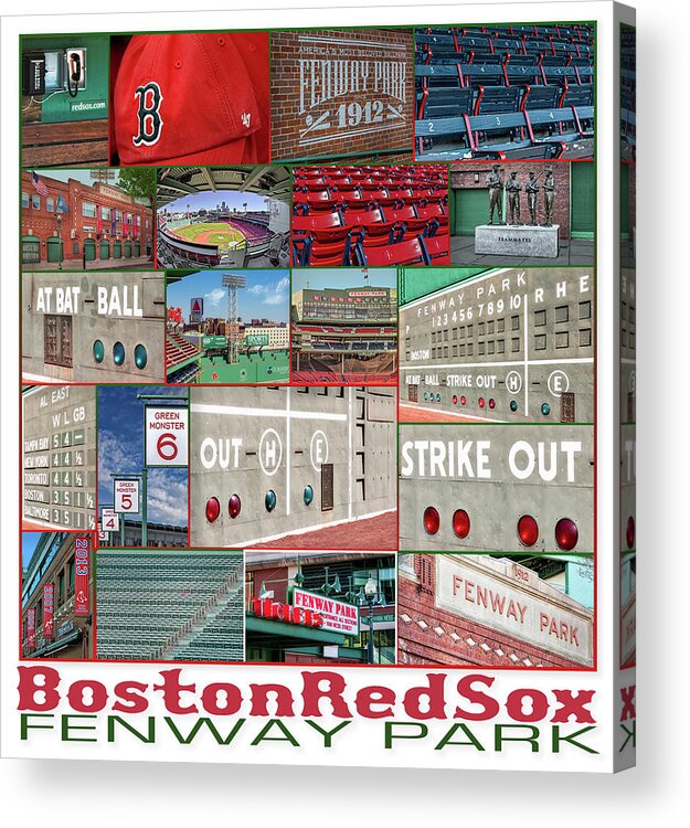 Boston Red Sox Acrylic Print featuring the photograph Boston Red Sox Fenway Park by Susan Candelario