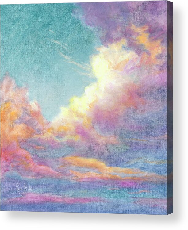 Sky Acrylic Print featuring the painting Detail - Casco Bay by Lucie Bilodeau