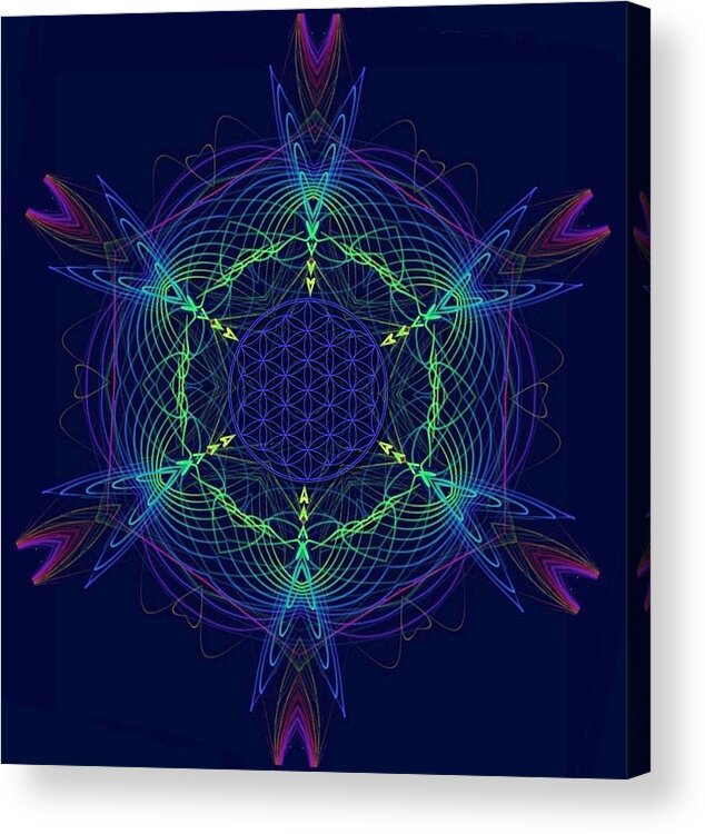 Abstract Acrylic Print featuring the photograph Evangeline's Dreamcatcher by Judy Kennedy