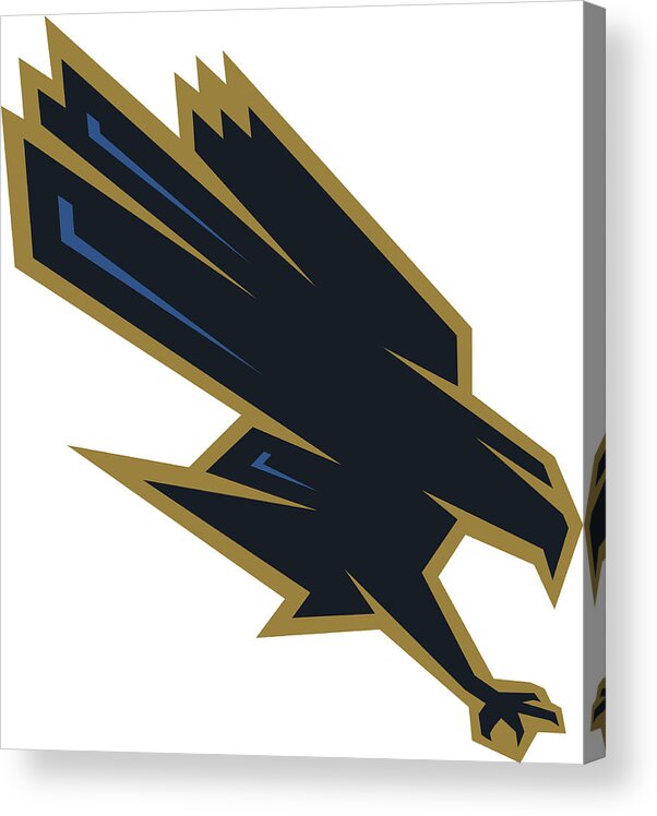 Bird Of Prey Acrylic Print featuring the drawing Hawks Logo by Vectorloop