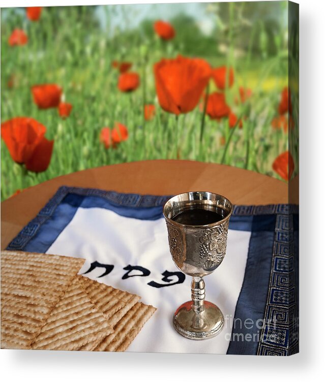 Passover Acrylic Print featuring the photograph Passover with poppies by Stella Levi