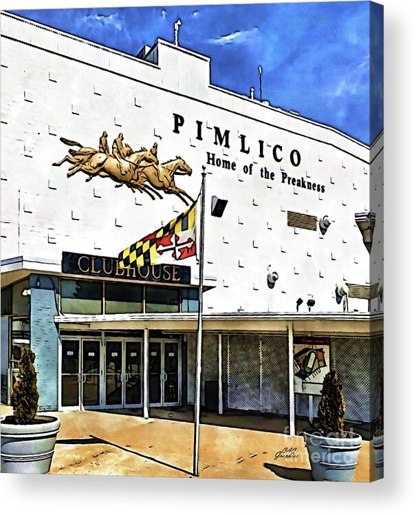 Pimlico Acrylic Print featuring the digital art Pimlico Clubhouse by CAC Graphics