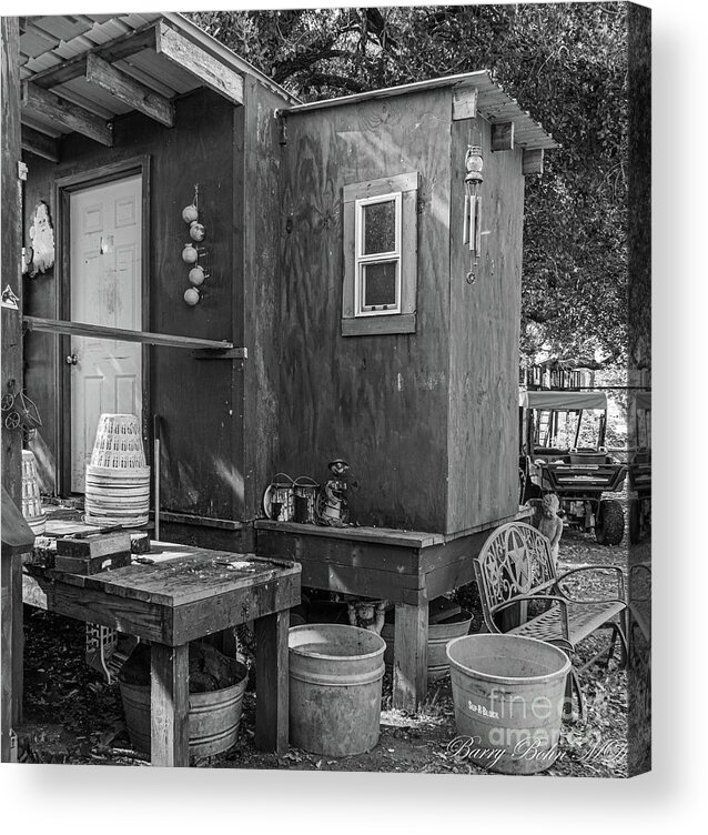 Architecture Acrylic Print featuring the photograph The duck picker's shack by Barry Bohn