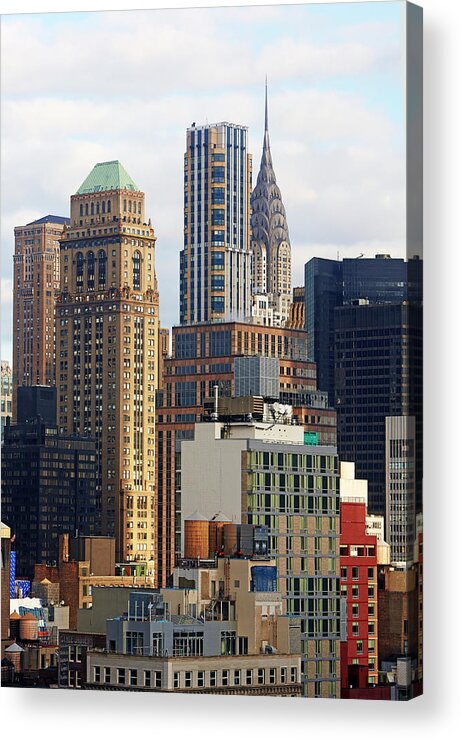 Shadow Acrylic Print featuring the photograph Elevated View Of Midtown Manhattan #1 by Allan Baxter