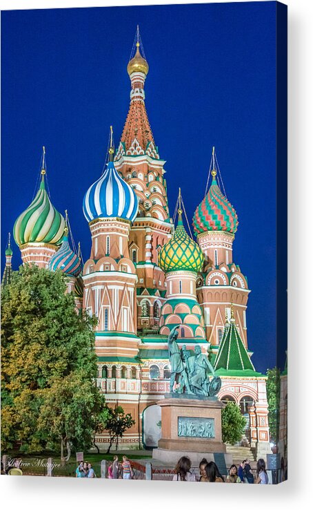 St. Basil Acrylic Print featuring the photograph Glory of Russia #1 by Andrew Matwijec