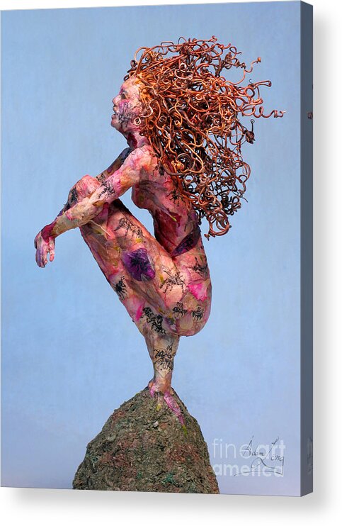 Art Acrylic Print featuring the sculpture Meadow a sculpture by Adam Long by Adam Long