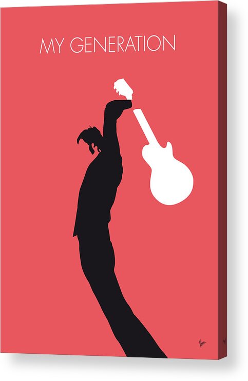 The Acrylic Print featuring the digital art No002 MY THE WHO Minimal Music poster by Chungkong Art