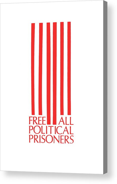 1970s Acrylic Print featuring the painting Poster Political Prisoners #1 by Granger