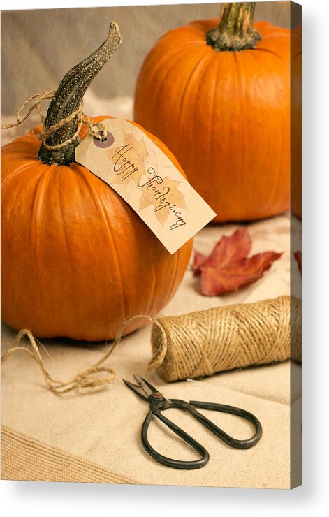 Pumpkin Acrylic Print featuring the photograph Pumpkins For Thanksgiving #2 by Amanda Elwell