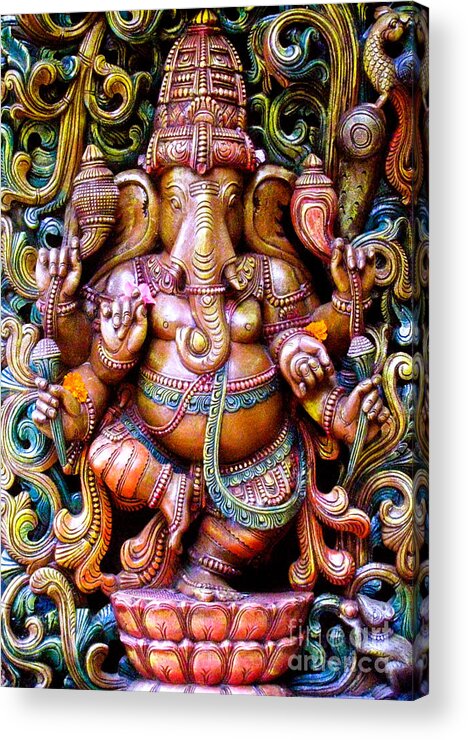 Ganesh Acrylic Print featuring the photograph Remover of Obstacles by Roselynne Broussard