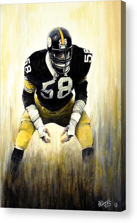 Lambert Acrylic Print featuring the painting Steel Curtain by William Walts