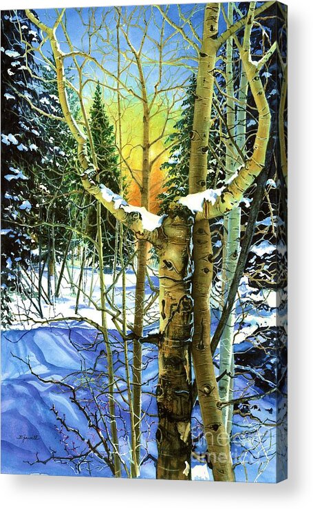 Watercolor Trees Acrylic Print featuring the painting Supplication-Psalm 28 Verse 2 by Barbara Jewell