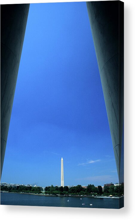 Tranquility Acrylic Print featuring the photograph The Washington Monument #1 by Hisham Ibrahim
