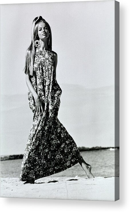 Outdoors Acrylic Print featuring the photograph Veruschka Wearing A Kahala Dress #1 by Franco Rubartelli