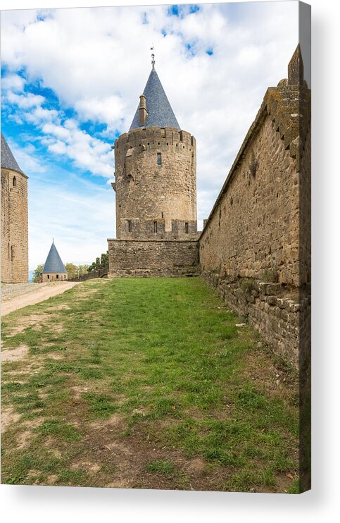 Medieval Acrylic Print featuring the photograph Medieval city of Carcassonne in France #14 by Marek Poplawski